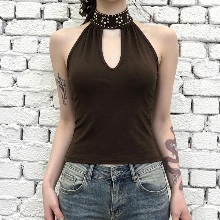 Damen Elegantes Haltertop mit funkelnden Akzenten Echo Archiv