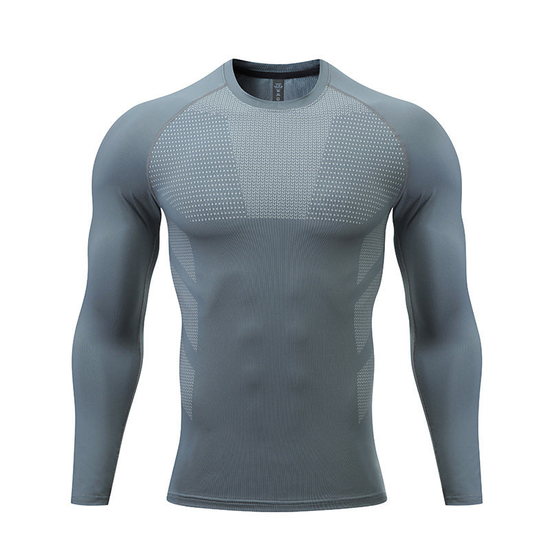 Herren Kompressions-Langarm-Sportshirt Echoarchiv