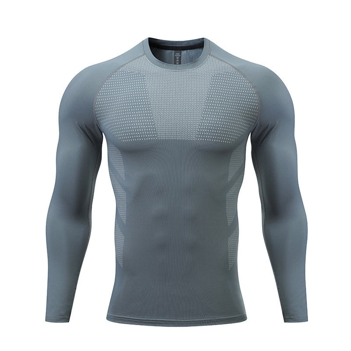 Herren Kompressions-Langarm-Sportshirt Echoarchiv
