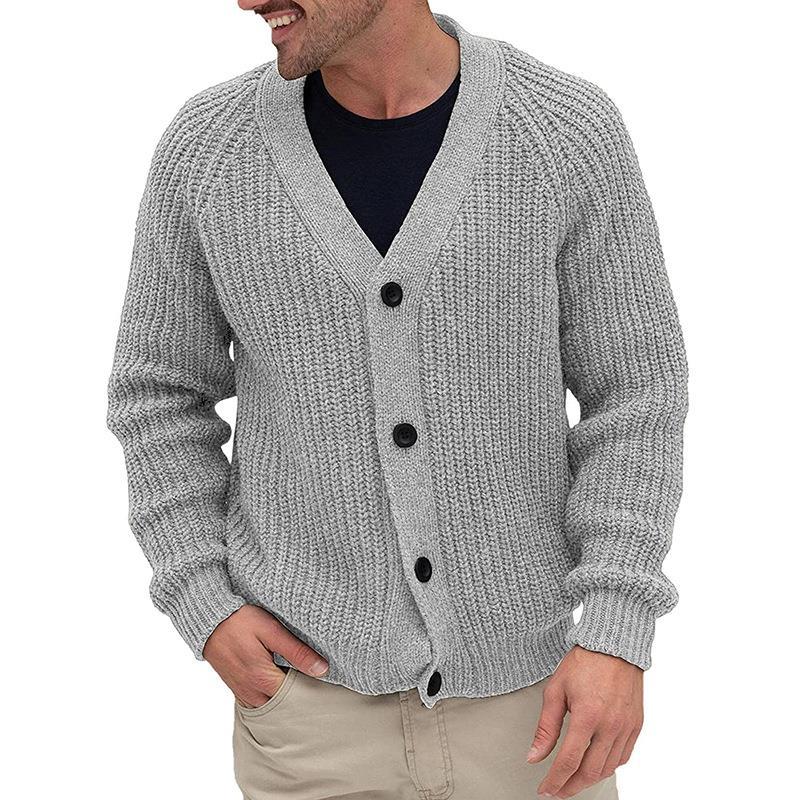 Herren Grobstrickjacke mit Knopfleiste Echoarchiv