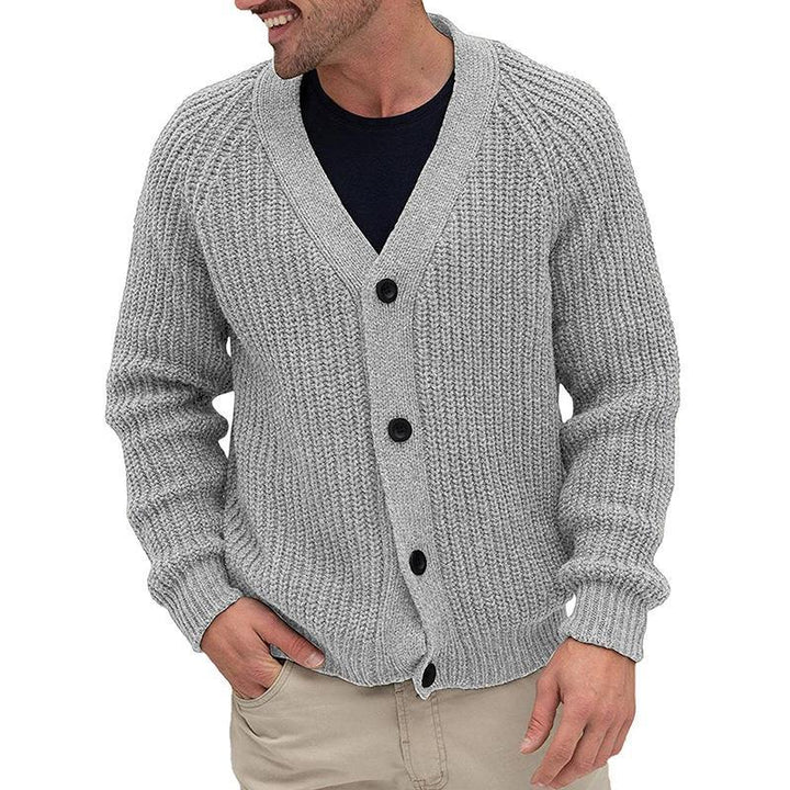 Herren Grobstrickjacke mit Knopfleiste Echoarchiv