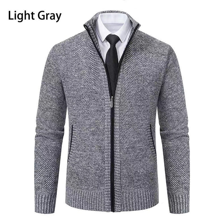 Herren modische Strickjacke mit Reißverschluss und praktischen Taschen Echoarchiv