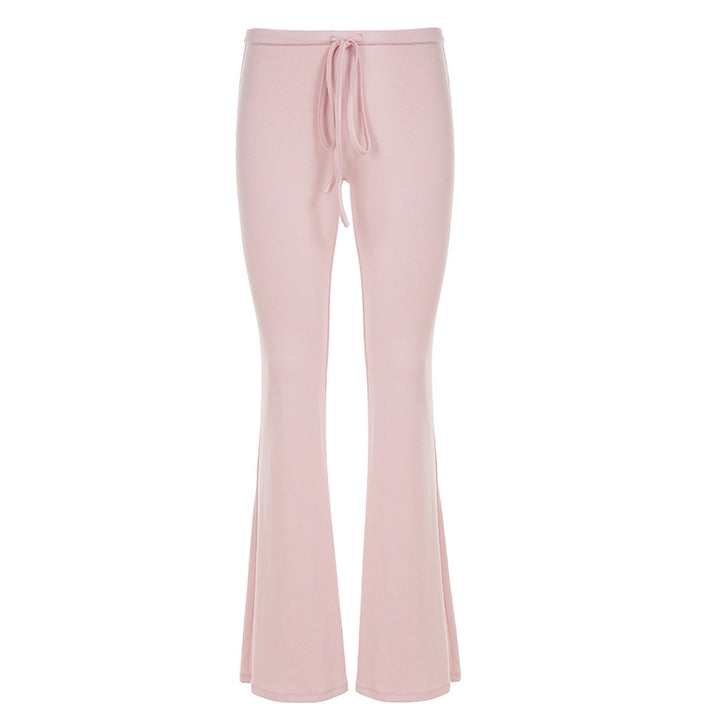 Damen nan ausgestellte Loungehose mit Bindekordel, hohem Komfortbund und weichem Jerseyfall Echo Archiv