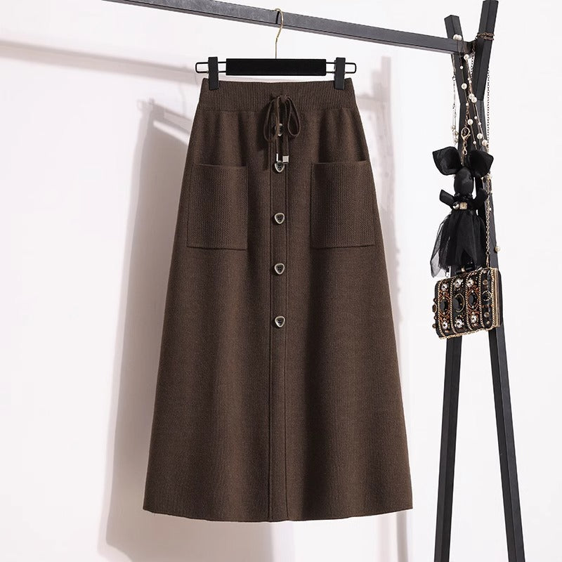 Damen Eleganter Maxirock mit praktischen Taschen Echo Archiv