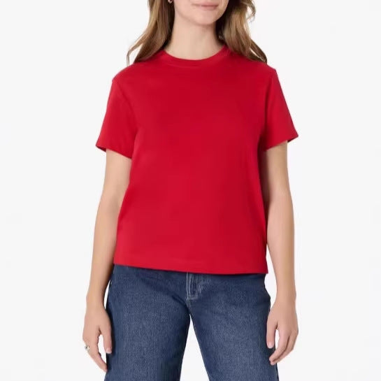 Damen lässiges Kurzarm-T-Shirt aus hochwertiger Baumwolle mit Rundhalsausschnitt Echo Archiv