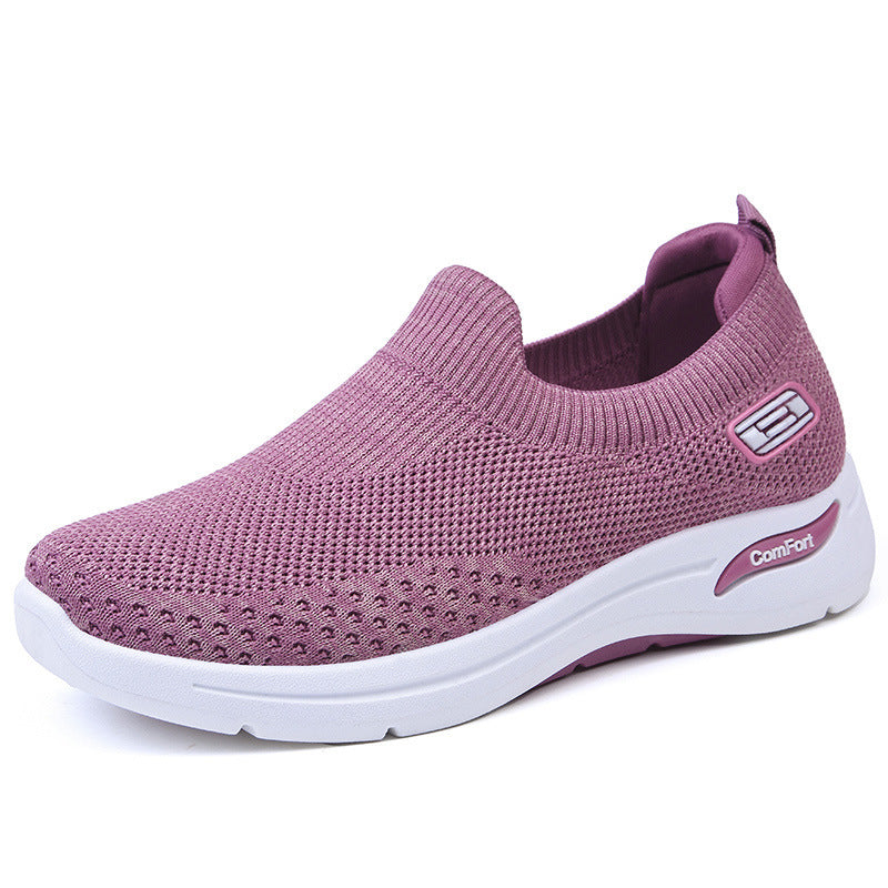 Damen nan nahtloser Strick-Slipper mit elastischem Einstieg und stoßdämpfender Komfortsohle Echo Archiv