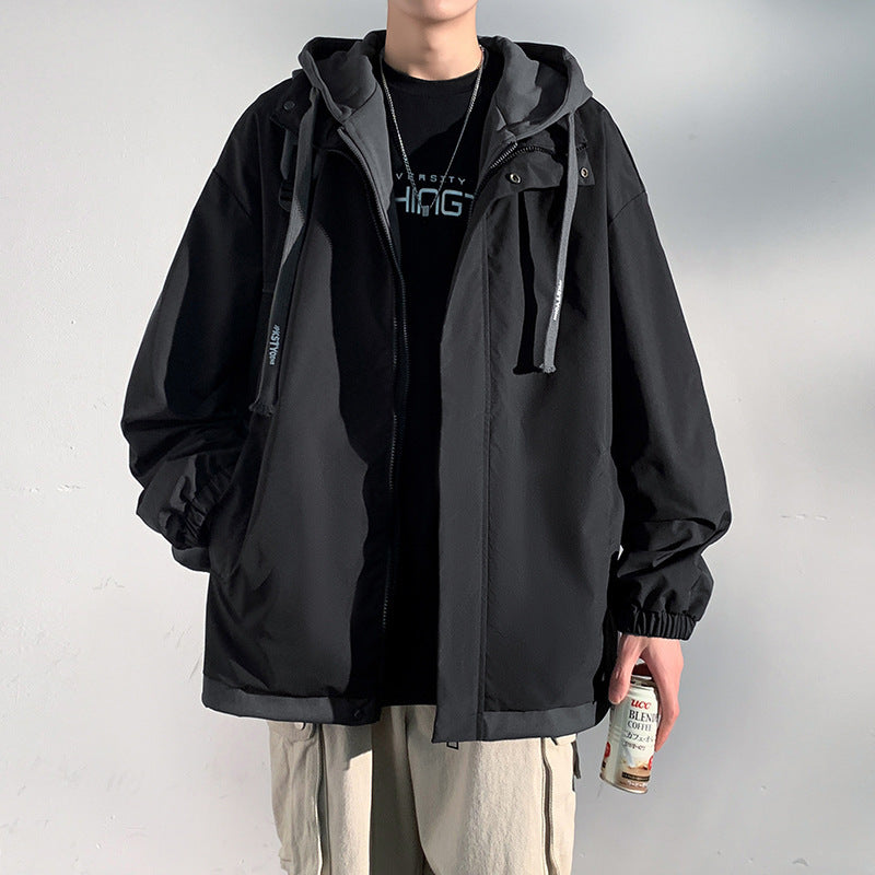 Herren zweilagige Softshell-Overlayerjacke mit Kapuze, wind- und wasserabweisender Membran und verstellbarem Saum Echo Archiv