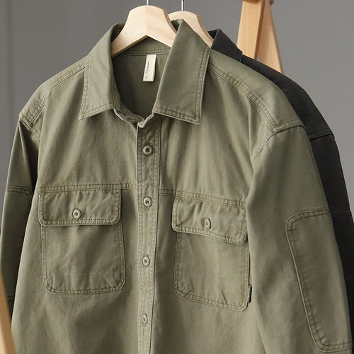 Herren modische Utility-Hemdjacke mit praktischen Brusttaschen Echoarchiv