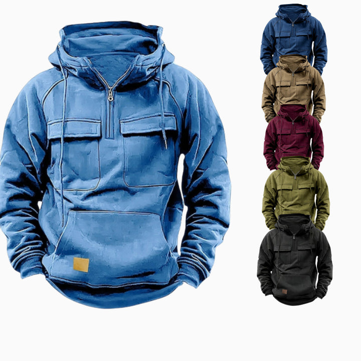 Herren Funktionaler Kapuzenpullover mit praktischen Taschen Echoarchiv