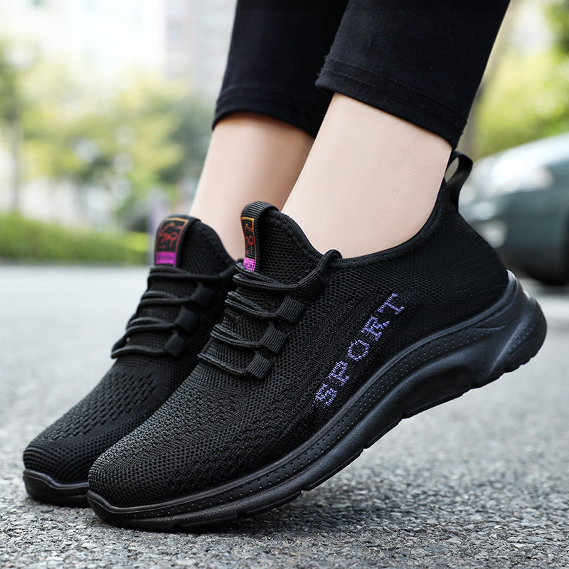 Damen nan atmungsaktive Strick-Sport-Sneaker mit elastischem Einstieg, gepolsterter Innensohle und flexibler EVA-Dämpfung Echo Archiv