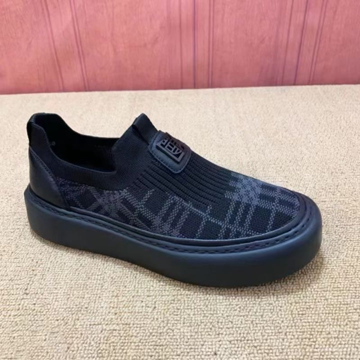Herren Strick-Slip-on-Sneaker mit elastischem Schaft und dicker Plateau-Sohle Echoarhiv