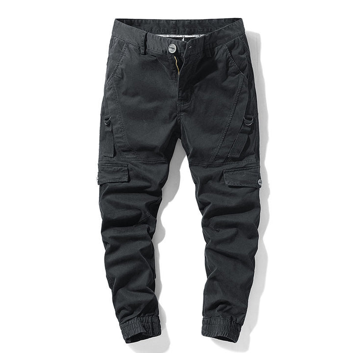 Herren Cargo-Jogginghose mit elastischem Beinabschluss und Multifachtaschen – Bravaro