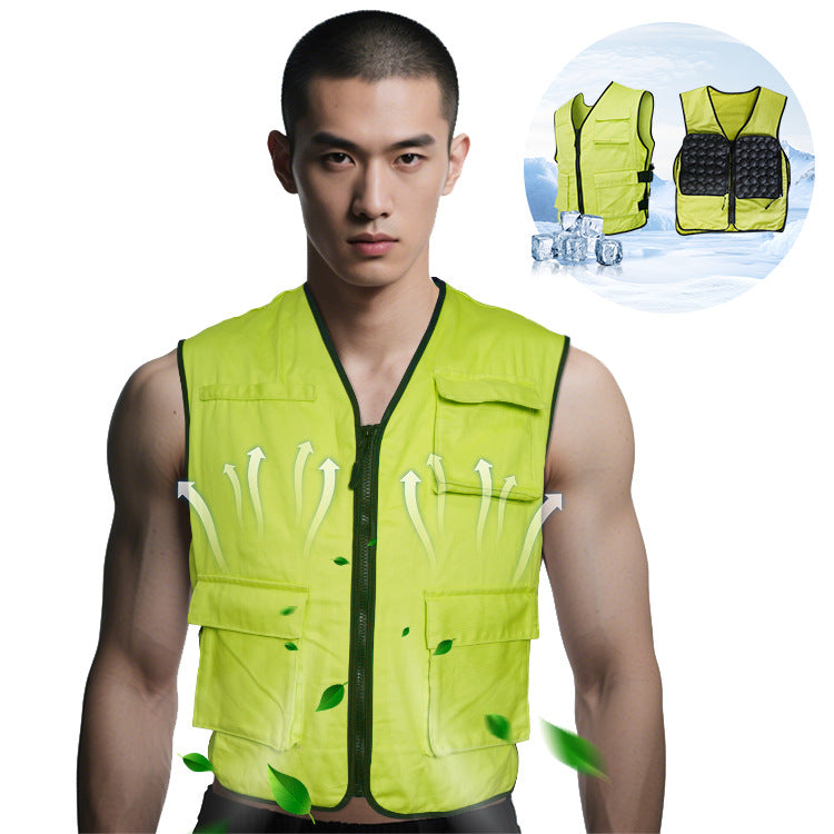 Unisex nan kühlende Gel-Kühlweste mit verstellbaren Gurten und Mehrfachtaschen Echo Archiv