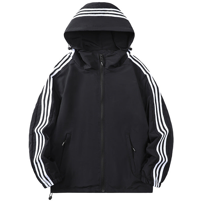 Herren Sportliche Übergangsjacke mit Kapuze und reflektierenden Akzenten Echo Archiv