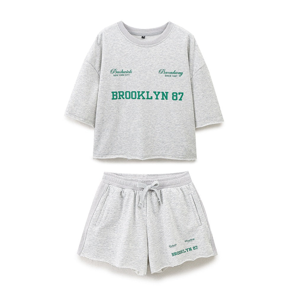 Damen lässige Freizeit-Shorts mit elastischem Bund und praktischen Taschen Echo Archiv