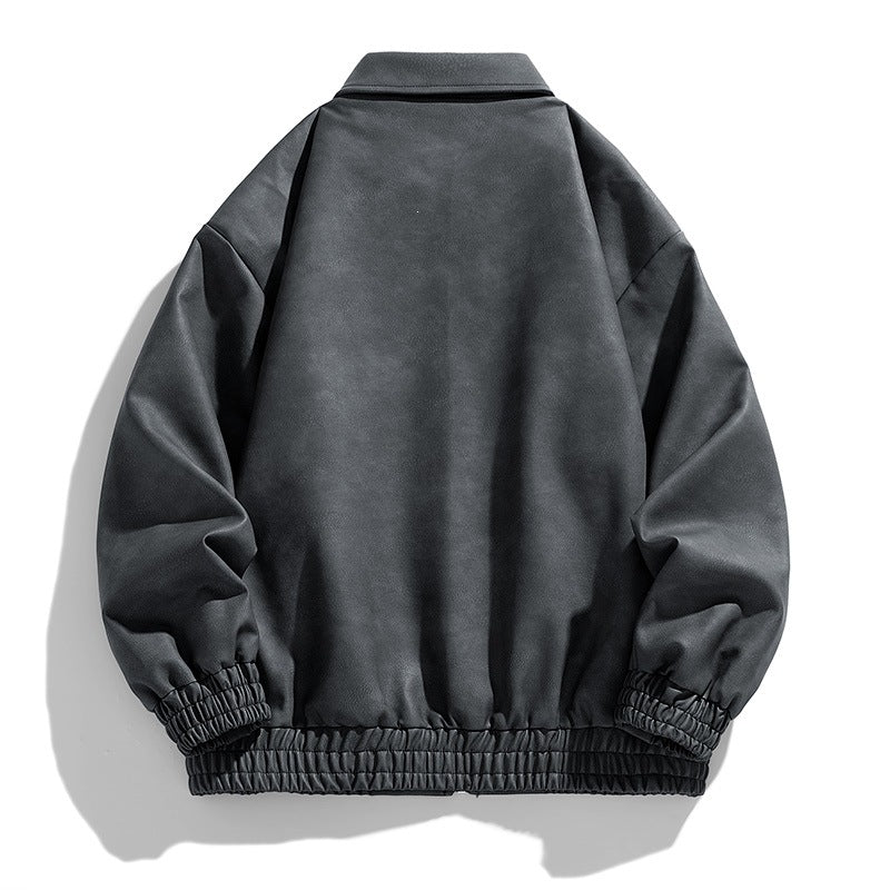 Herren Modische Jacke mit Stehkragen und praktischen Taschen – Taviero