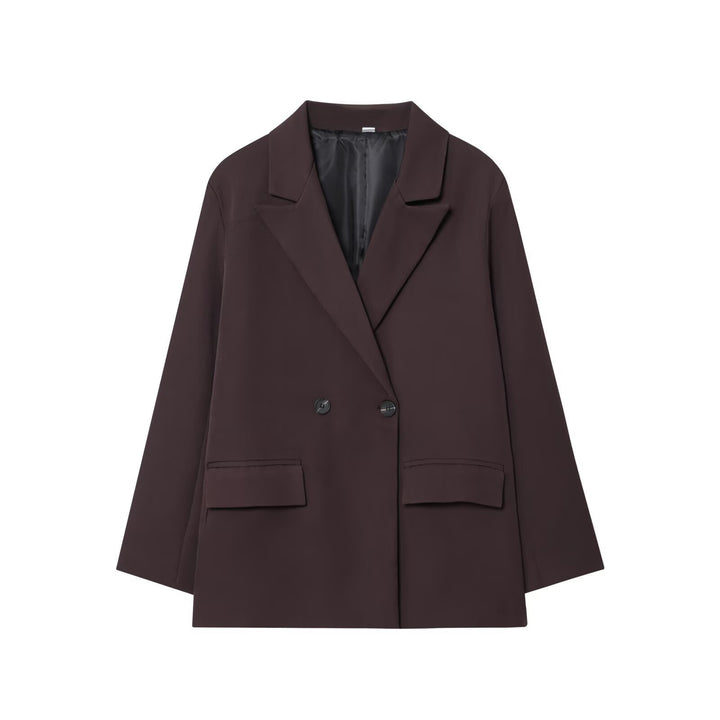 Damen Oversize Doppelreihiger Sakko-Blazer mit Pattentaschen Echo Archiv