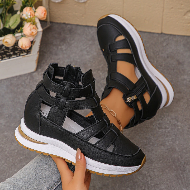 Damen Sportliche Plateau-Sandale mit geflochtenem Riemen und dämpfender Profilsohle – Sorelia