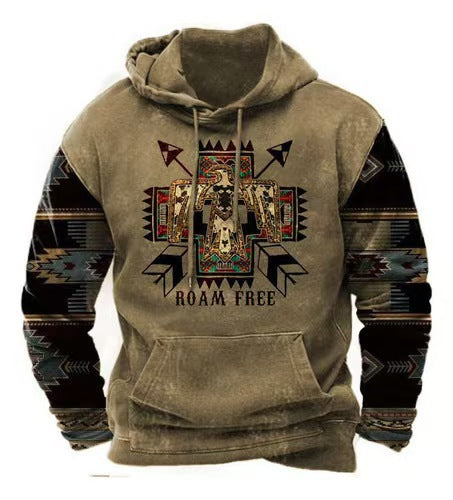 Herren Kapuzenpullover mit dynamischem Marmormuster Echoarchiv