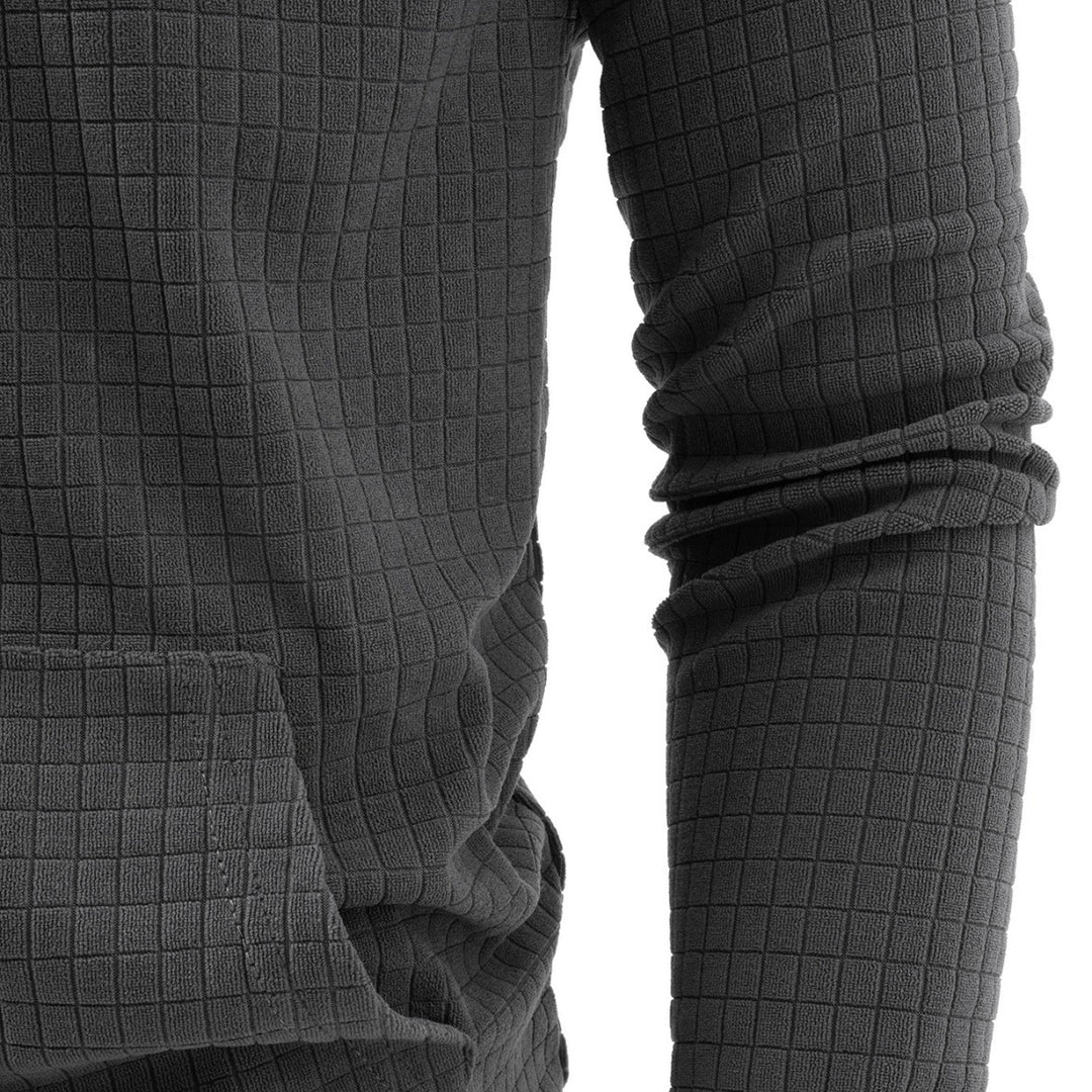 Herren lockere Kapuzenjacke mit strukturiertem Design Echoarchiv