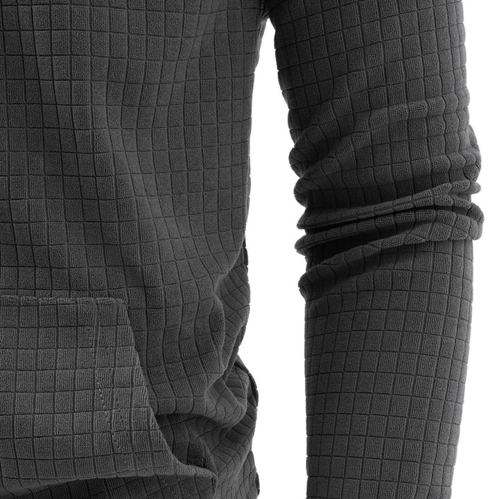 Herren lockere Kapuzenjacke mit strukturiertem Design Echoarchiv