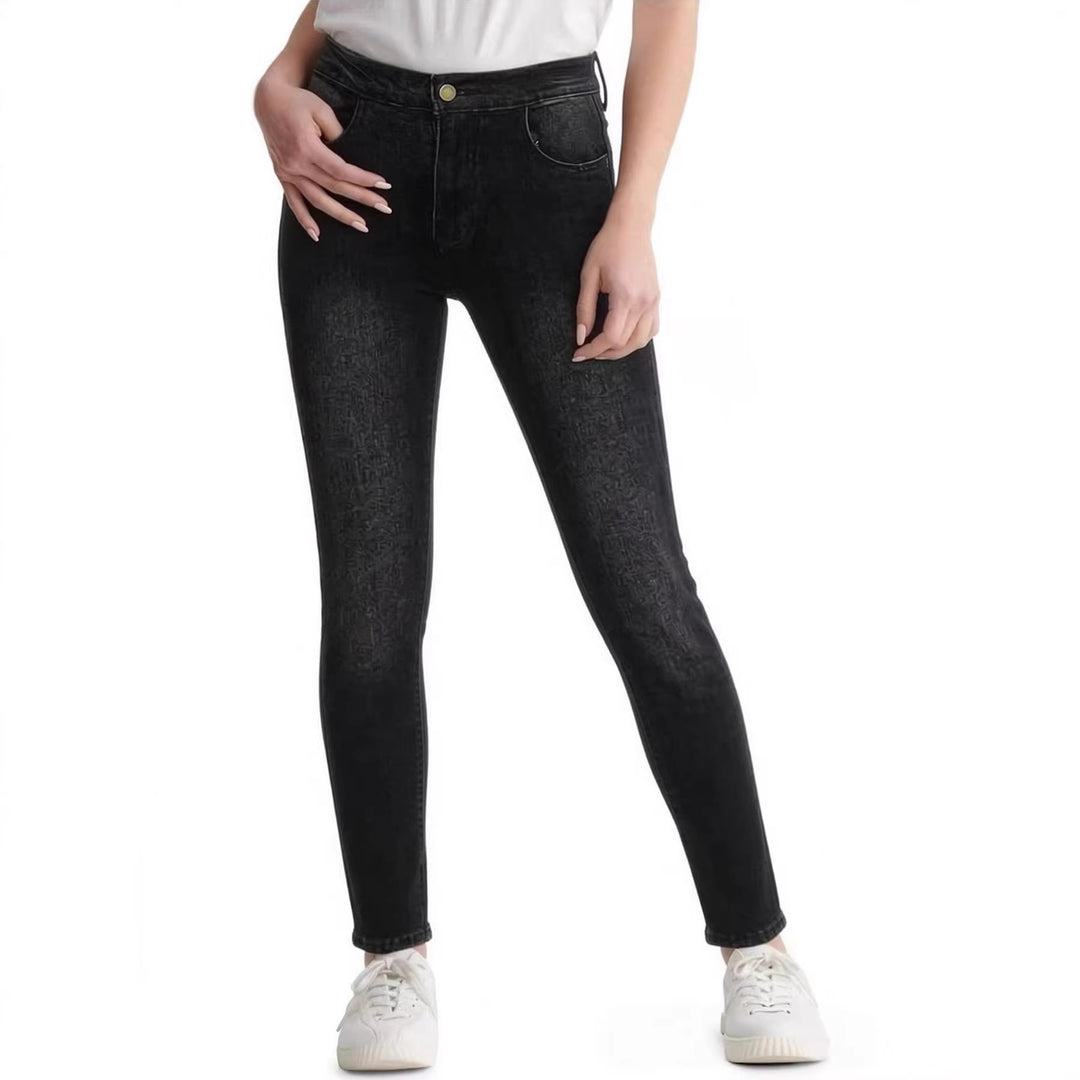 Damen Skinny Jeans im modernen Used-Look mit hohem Bund und elastischem Stretch Echo Archiv
