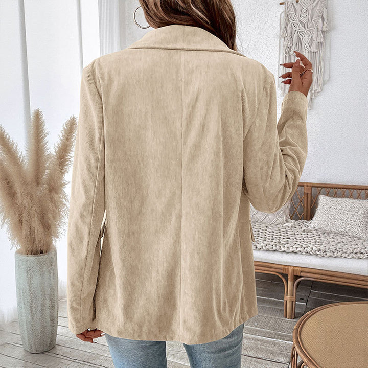 Damen Eleganter Cordblazer mit doppelter Knopfverschluss Echo Archiv