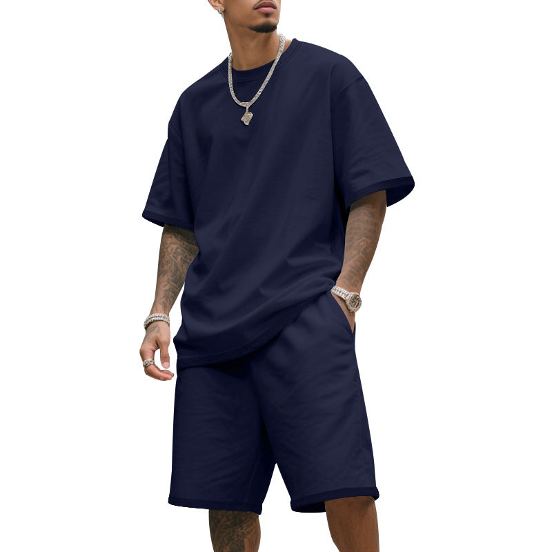 Herren Freizeit-T-Shirt und Shorts-Set aus atmungsaktivem Material Echoarchiv