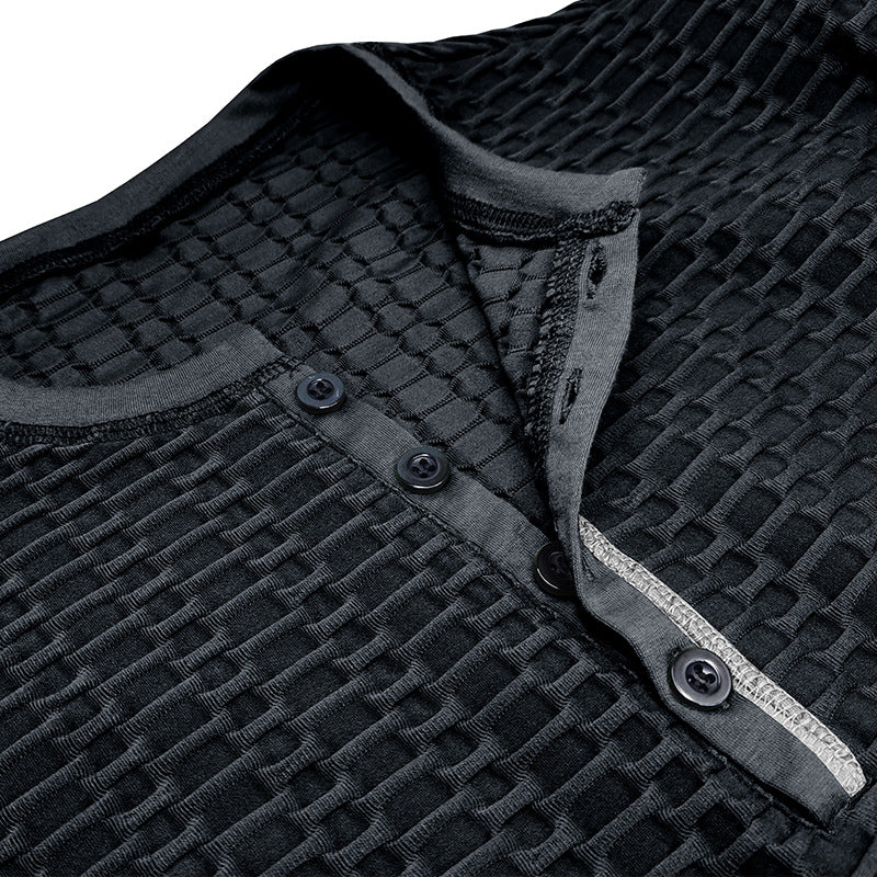 Herren Langarmshirt mit strukturierter Oberfläche Echoarchiv