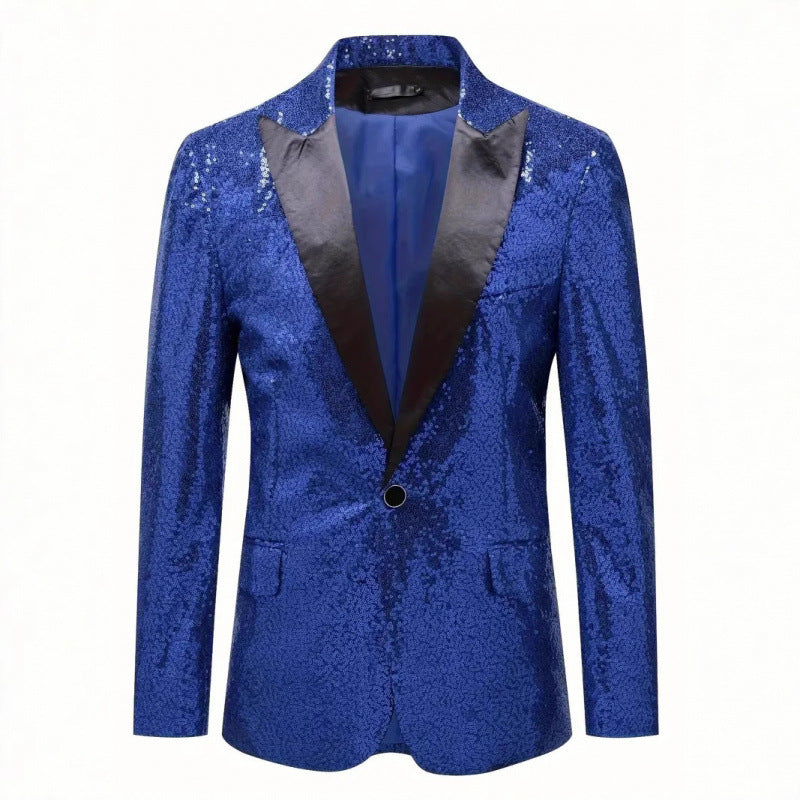 Herren Eleganter Pailletten-Smoking-Blazer Echoarchiv