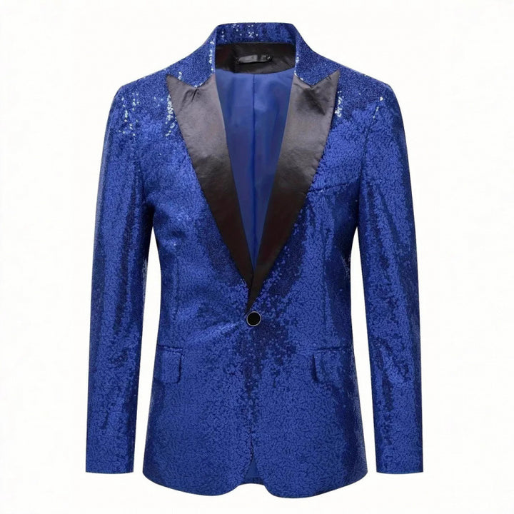 Herren Eleganter Pailletten-Smoking-Blazer Echoarchiv