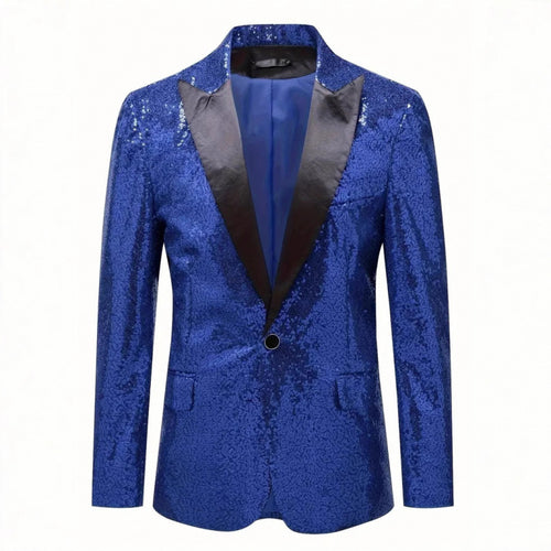 Herren Eleganter Pailletten-Smoking-Blazer Echoarchiv