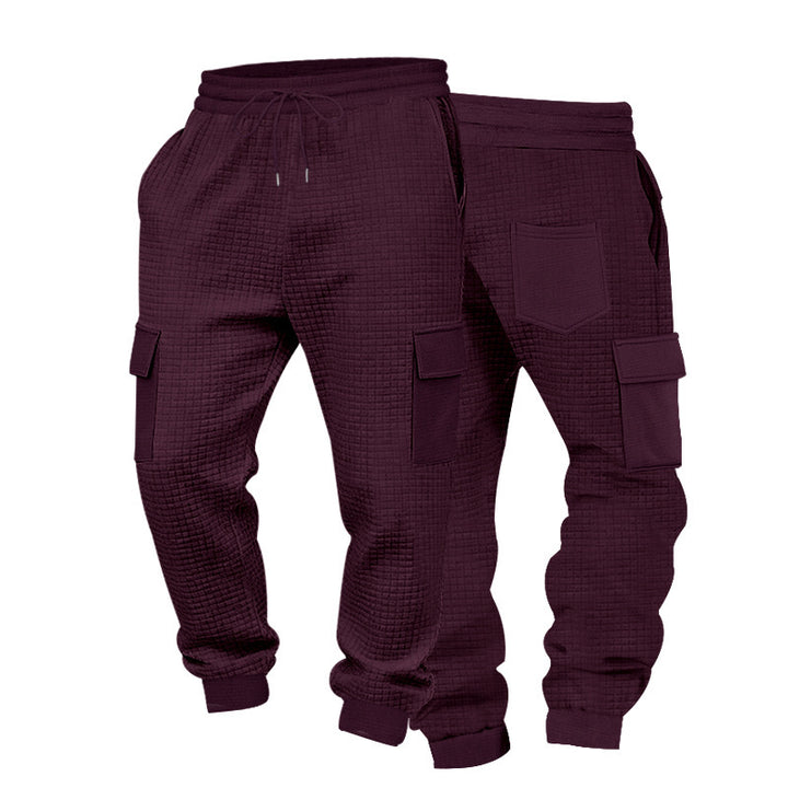 Herren Cargo-Jogginghose aus Waffelstruktur mit Kordelzug und Bündchen Echoarchiv