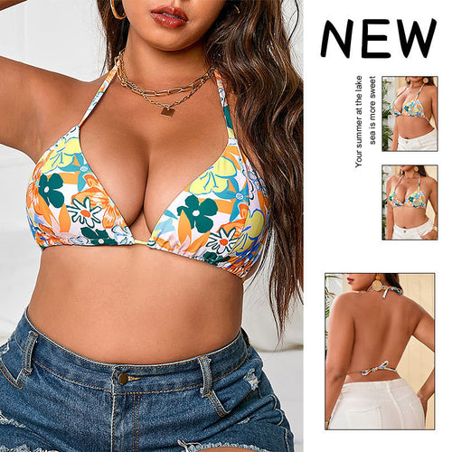 Damen Triangel-Bikinioberteil mit modischem floralen Design Echo Archiv