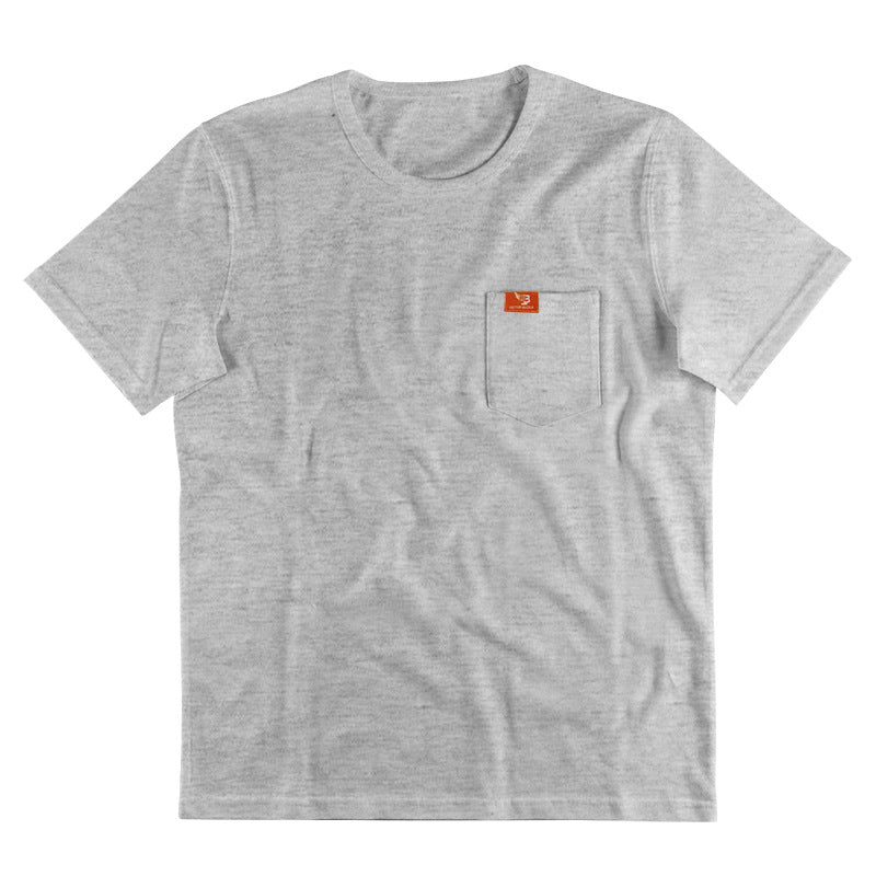 Herren nan klassisches Rundhals-T-Shirt mit Brusttasche und verstärktem Saum Echo Archiv
