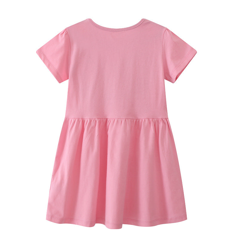 Mädchen Baumwollkleid mit bunten Tierapplikationen Echo Archiv