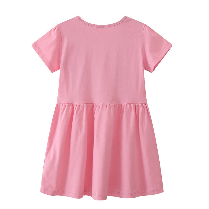 Mädchen Baumwollkleid mit bunten Tierapplikationen Echo Archiv