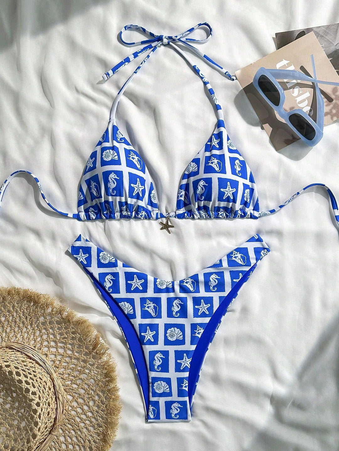 Damen Triangel-Bikini mit maritime Motiven Echo Archiv