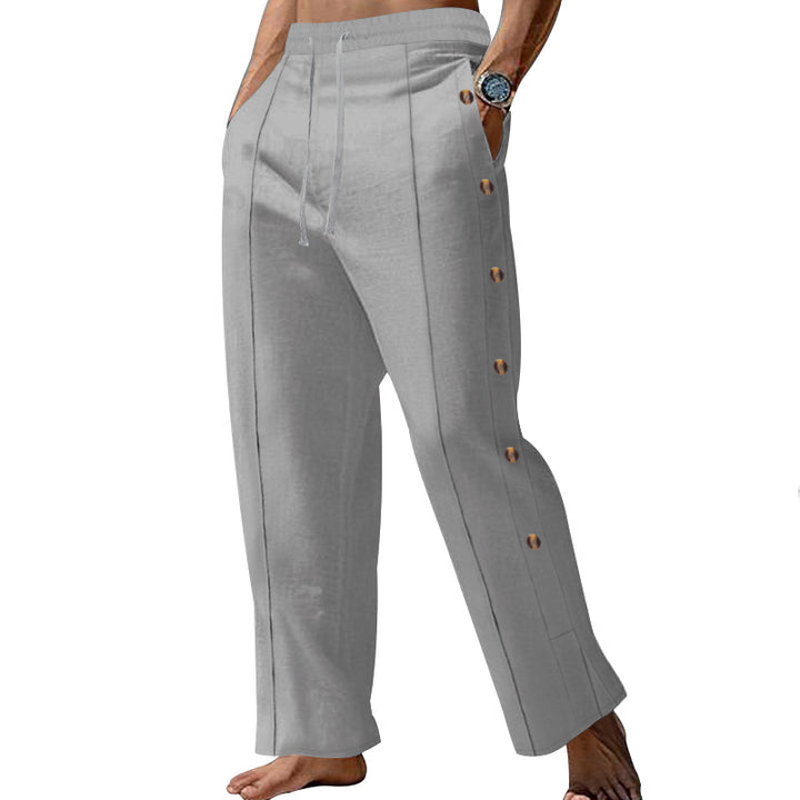 Herren elegante Sommerhose mit seitlichen Knöpfen Echoarchiv