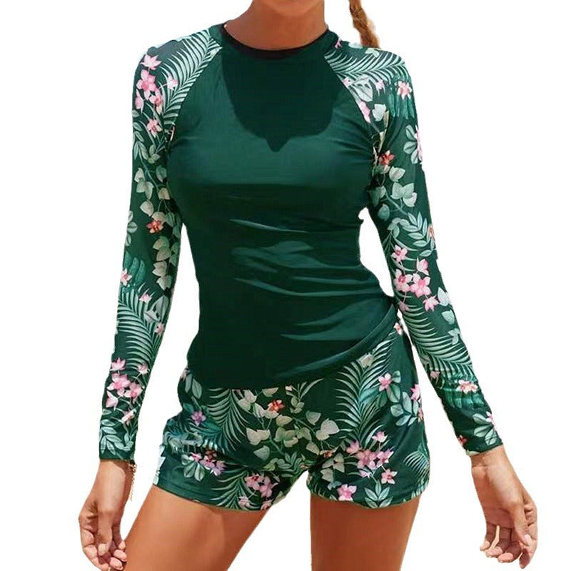 Damen UV-Schutz Rashguard-Set mit floralem Design Echo Archiv