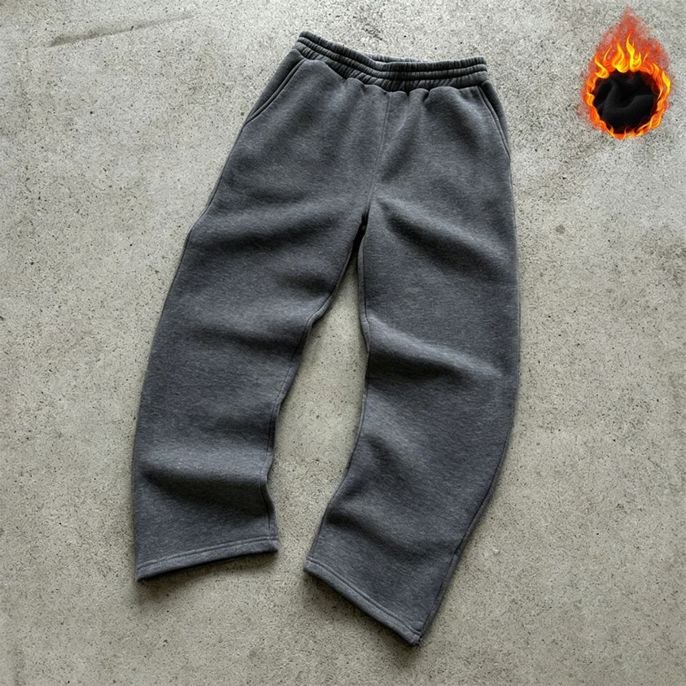 Unisex Thermo-Fleece-Jogginghose mit wärmender Innenbeschichtung, elastischem Komfortbund und geradem Bein Echo Archiv