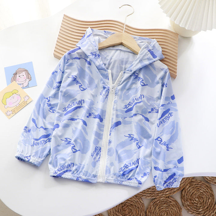 Unisex nan leichte Kinder-Softshelljacke mit Kapuze, Reißverschluss und niedlichem Dino-Print  Echo Archiv