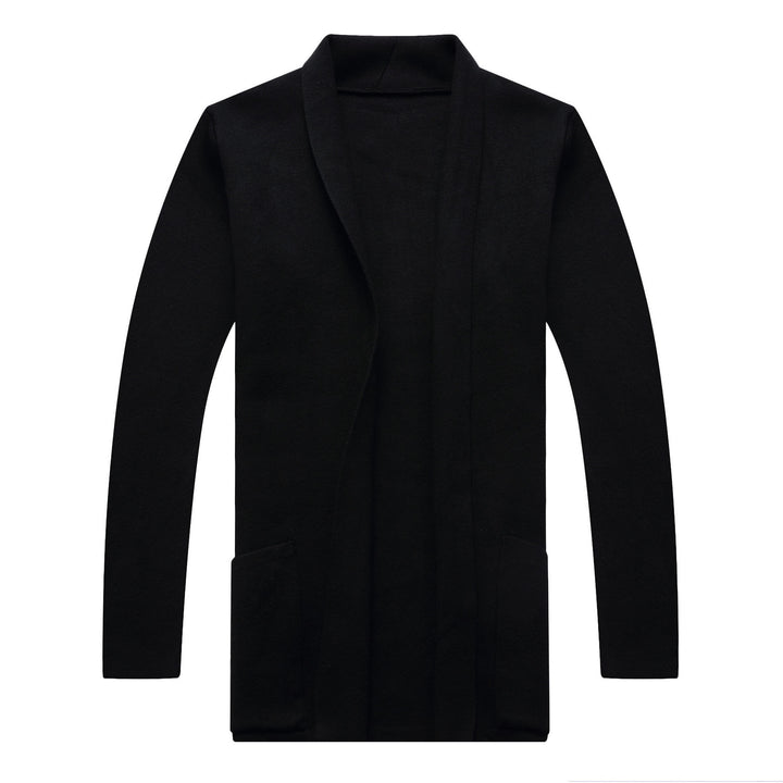 Herren lässiger Strickcardigan mit offenem Schnitt und praktischen Taschen Echoarchiv
