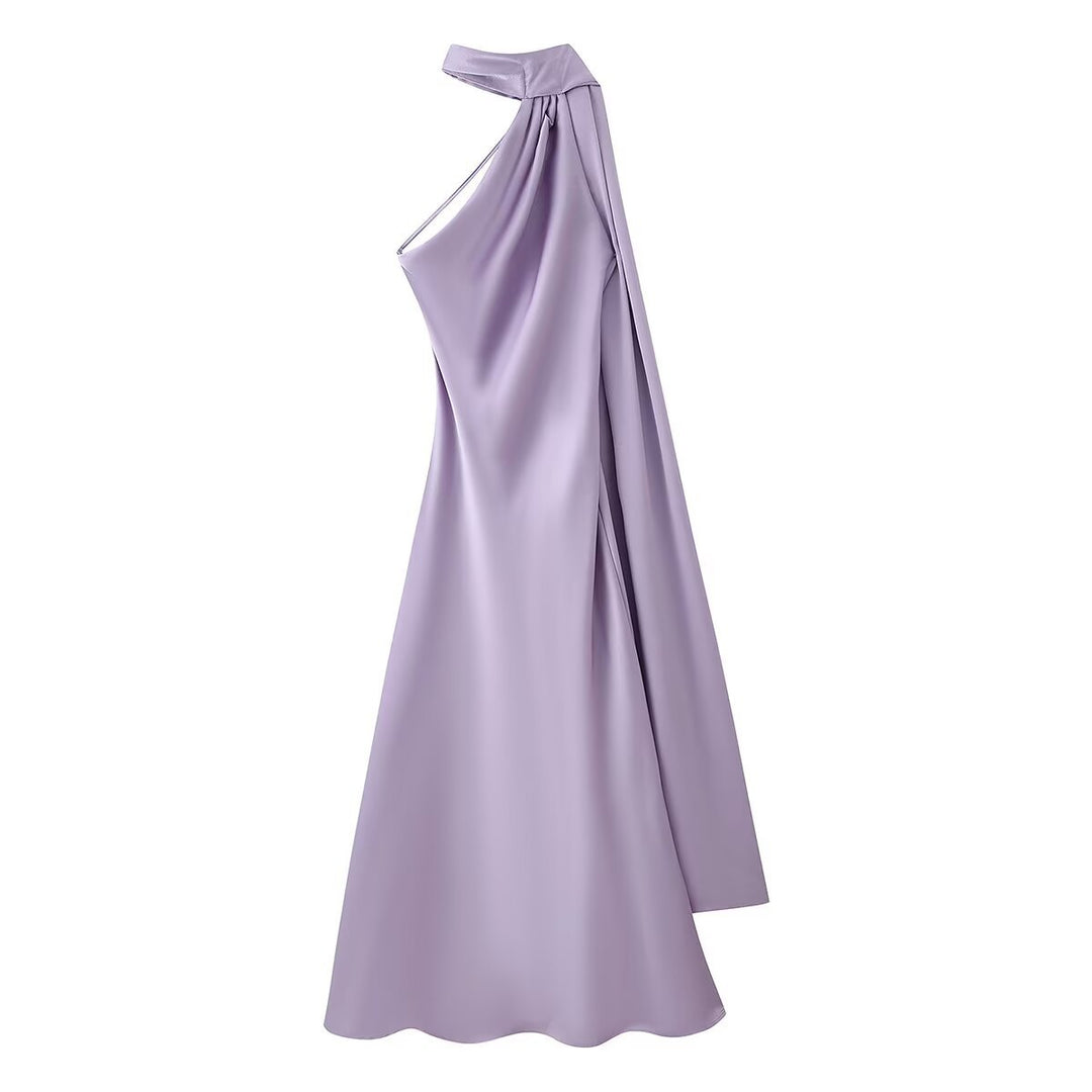 Damen Maxikleid mit elegantem Halterneck und fließendem Schnitt Echo Archiv