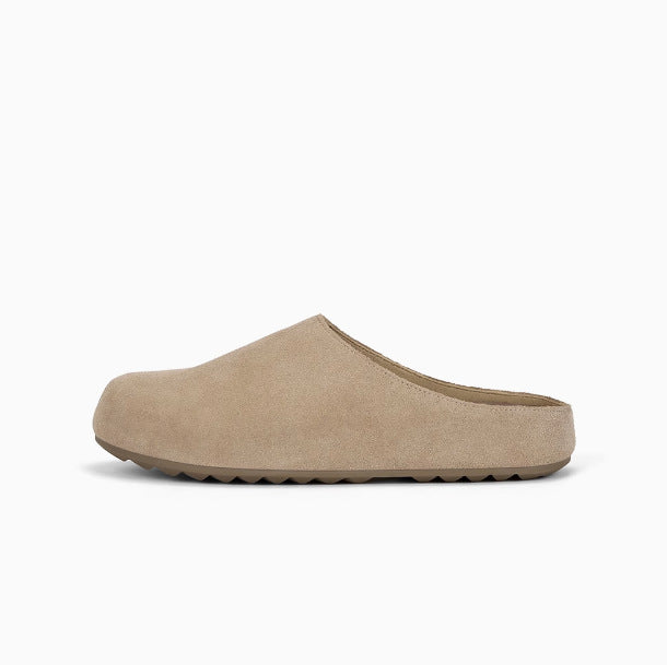 Damen Geschlossene Veloursleder-Pantolette mit gepolstertem Komfortfußbett Echo Archiv