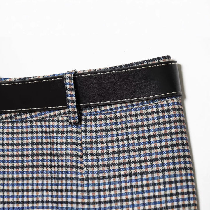 Damen A-Linien Midirock mit hoher Taille und Gürtel Echoarchiv