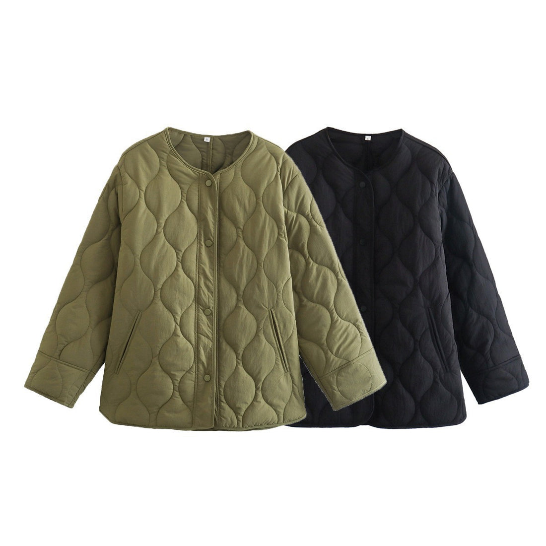 Damen Oversize Steppjacke im Cocoon‑Schnitt mit Druckknopfverschluss Echo Archiv