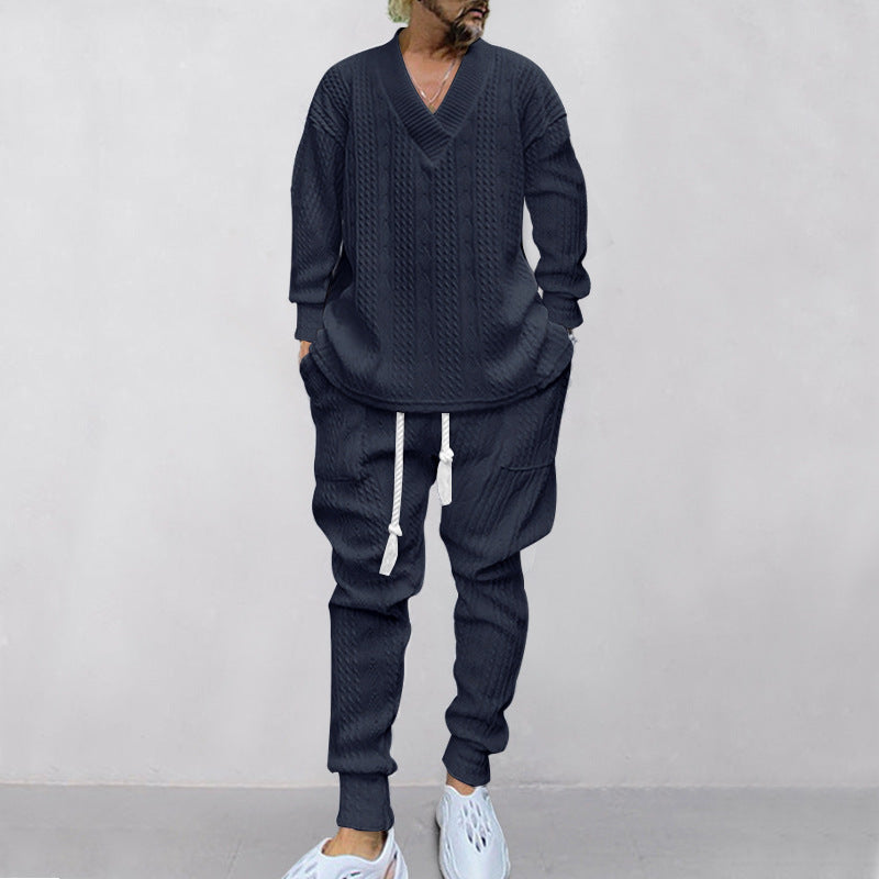 Herren Strick-Pullover und Jogginghose Set Echoarchiv