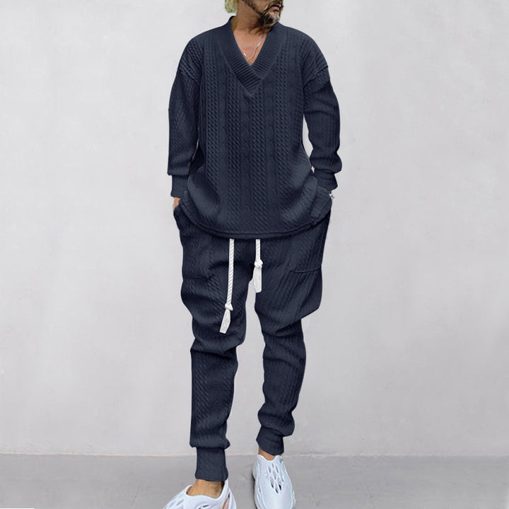 Herren Strick-Pullover und Jogginghose Set Echoarchiv