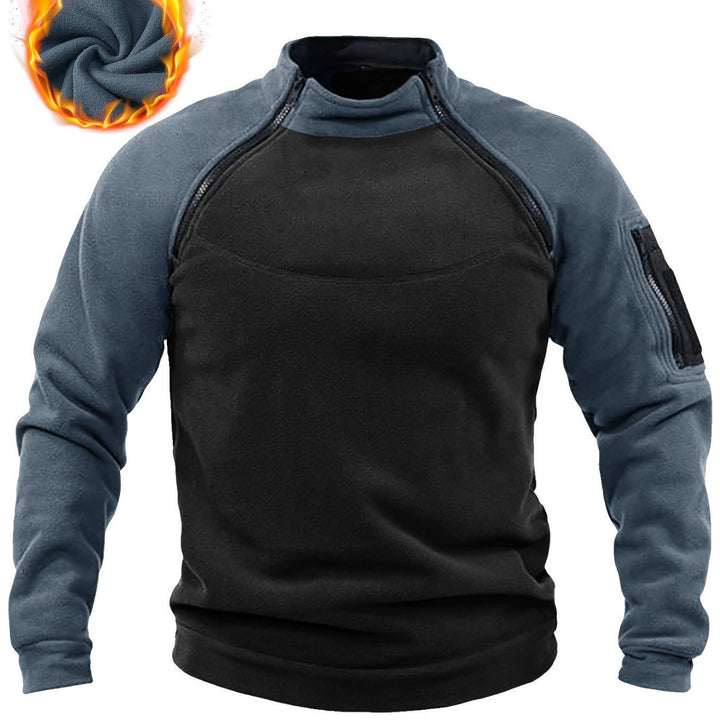 Herren Technischer Fleece-Kombipullover mit winddichtem Brustpanel, Reißverschluss-Ärmelbelüftung & Armtasche Echo Archiv